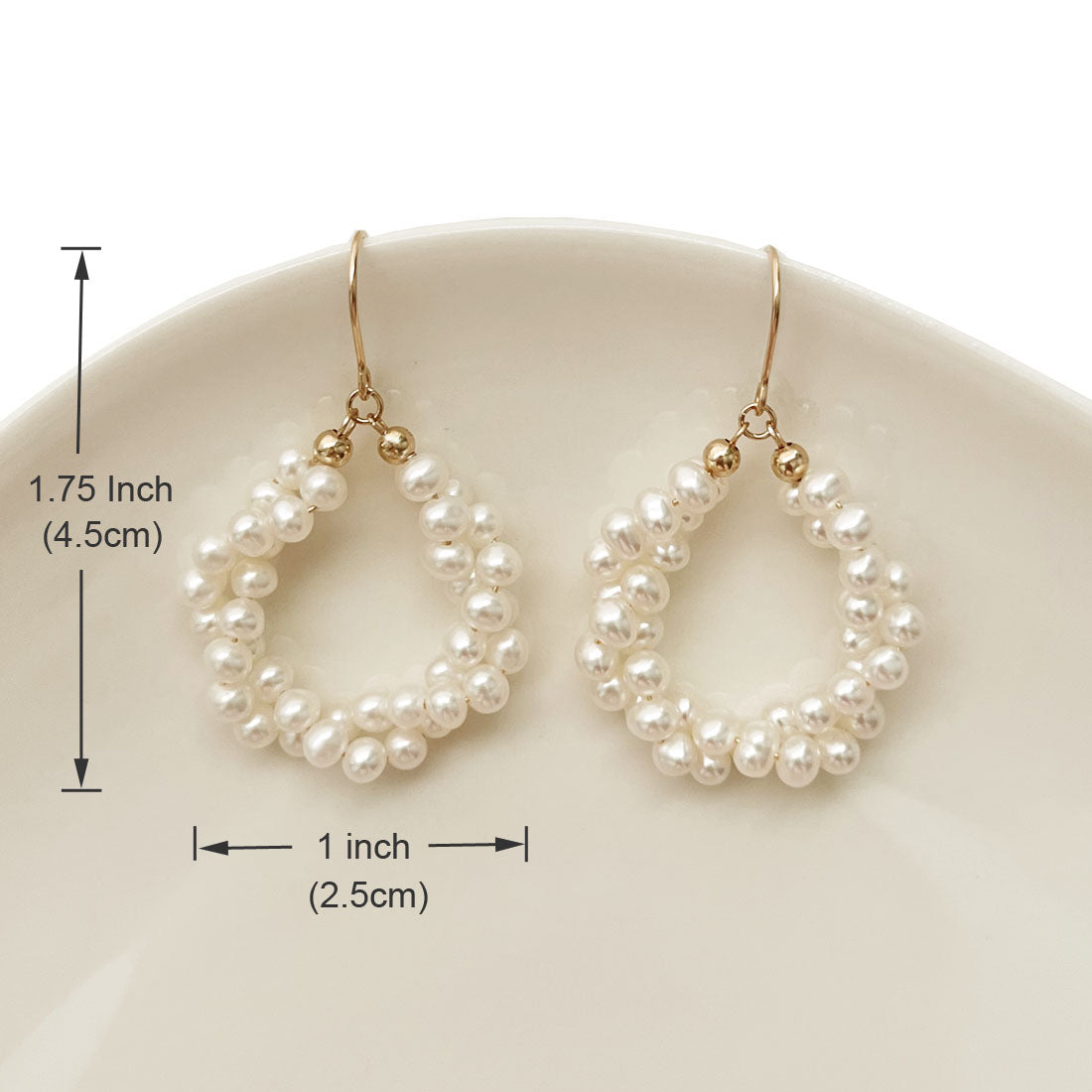 AAA 14K Gold Filled Freswater Pearls Dorp Earrings