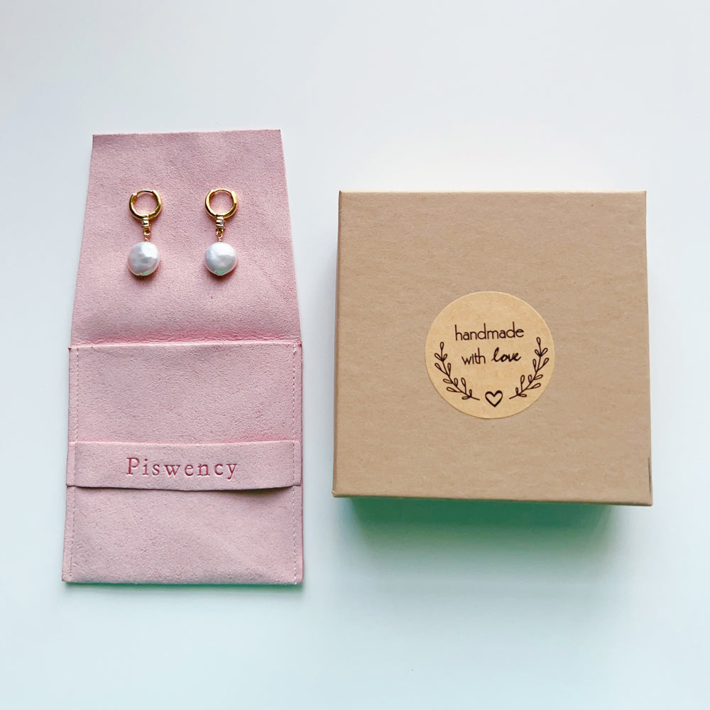 Baroque Pearl Dangle Drop Earring Hoops