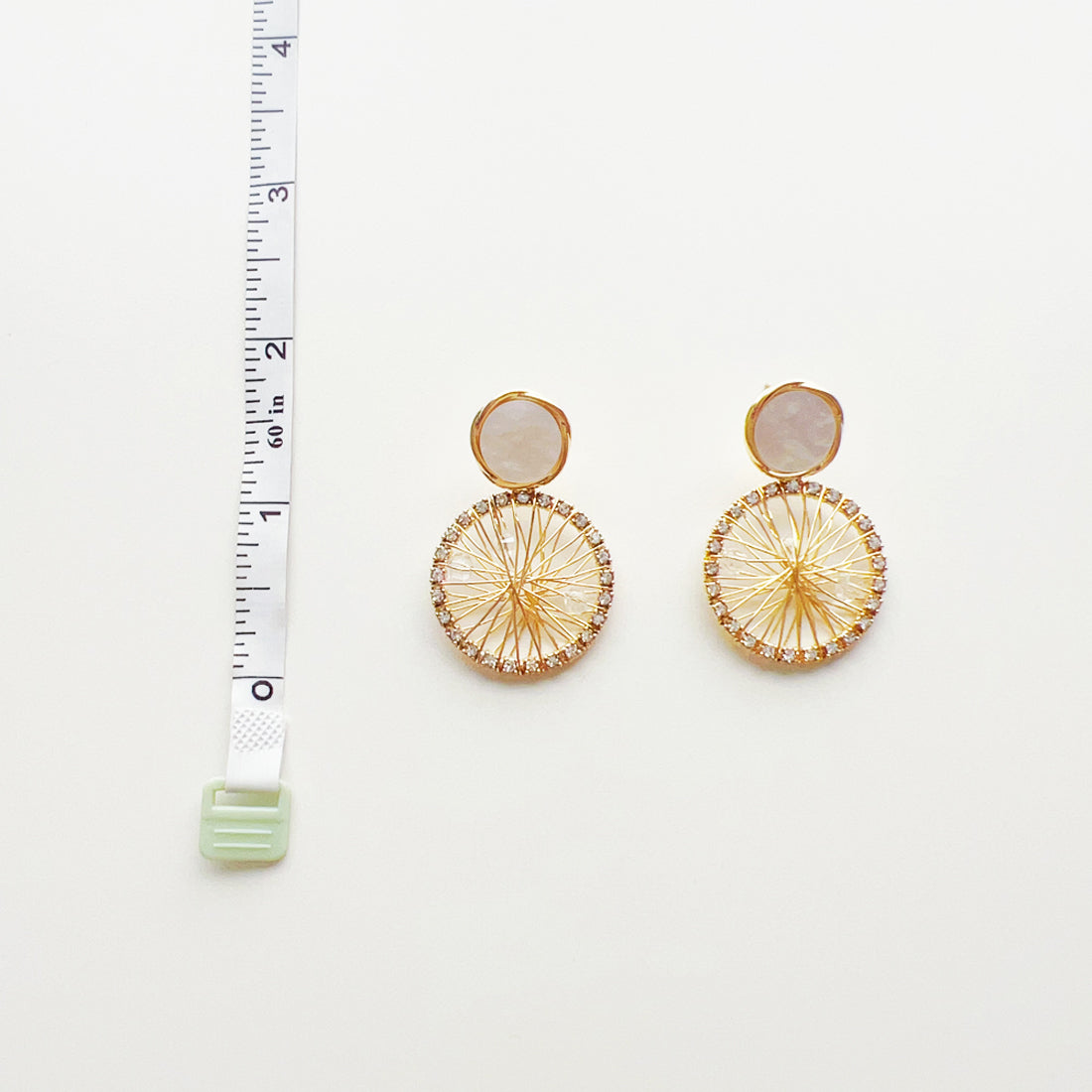 925 Sterling Silver Drop Earrings with 14K Gold Plated
