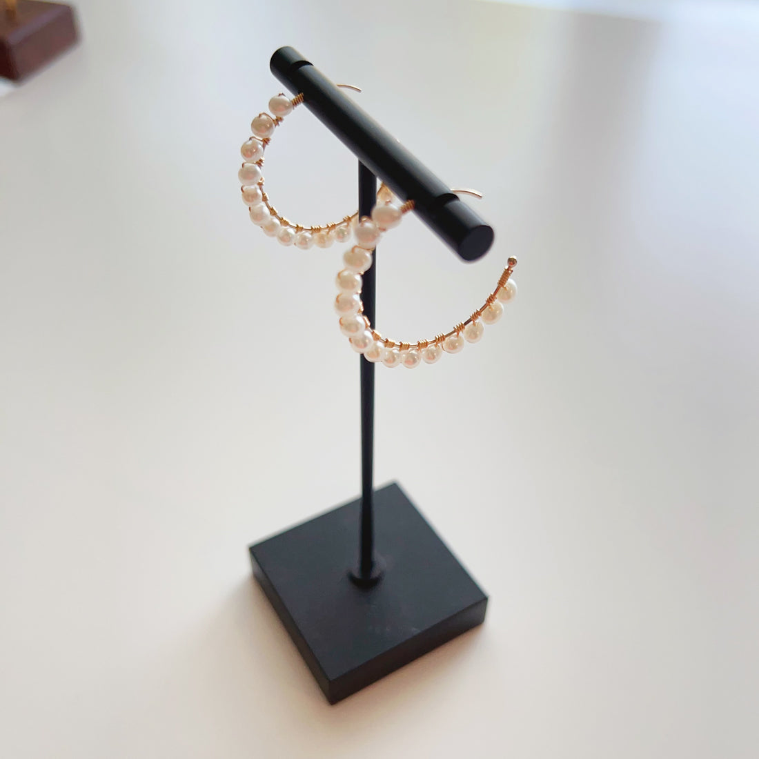 AAA+ Freshwater Pearl Earring 14K Gold Filled Earrings Hoop