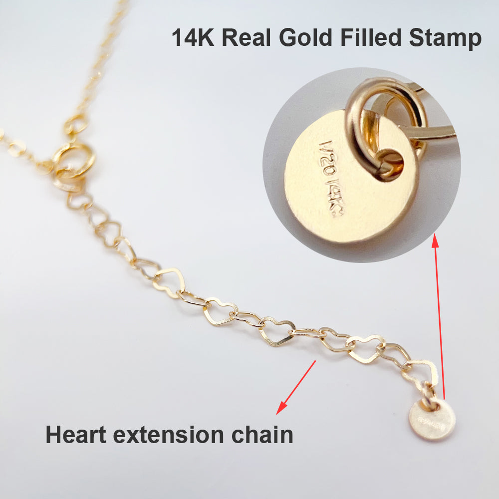 14K Gold Filled Heart Pendant Necklace