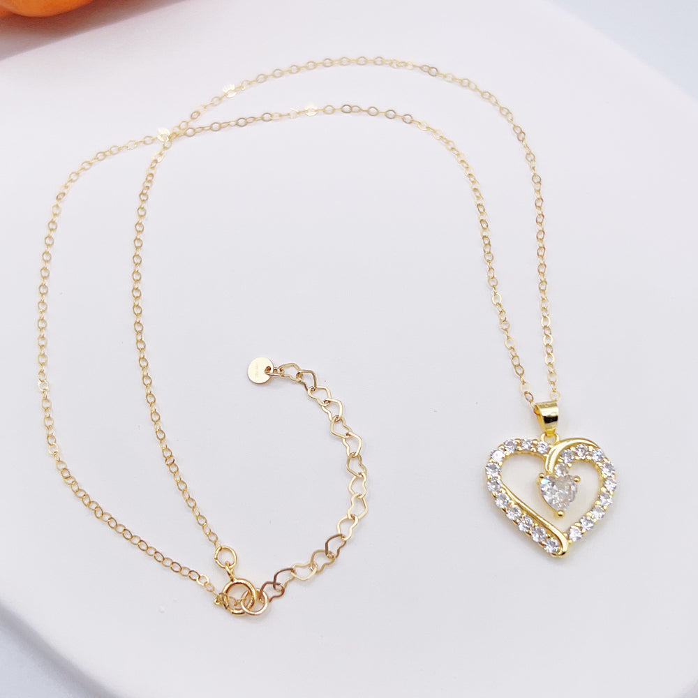 14K Gold Filled Heart Pendant Necklace